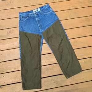 LL Bean Jeans Mens 36x29 Double Knee Reinforced Brush Pants Denim Canvas Hunting